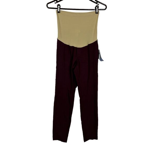 NWT Motherhood Burgundy Moulant Skinny Maternity Pants Medium - Picture 1 of 6